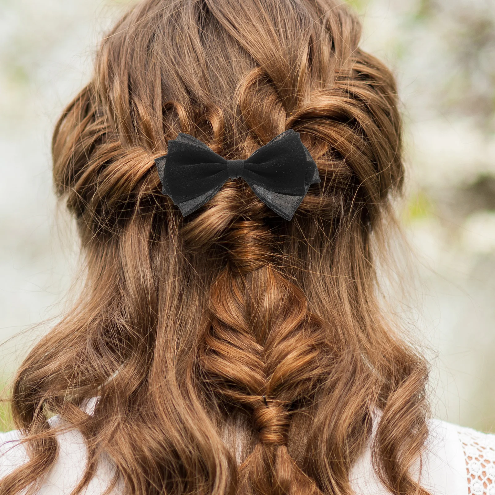 

Bowknot Sweet Decorative Side Comb Stylish Minimalist Fine Hair Accessories For Women Daily Use Elegant Twist Comb