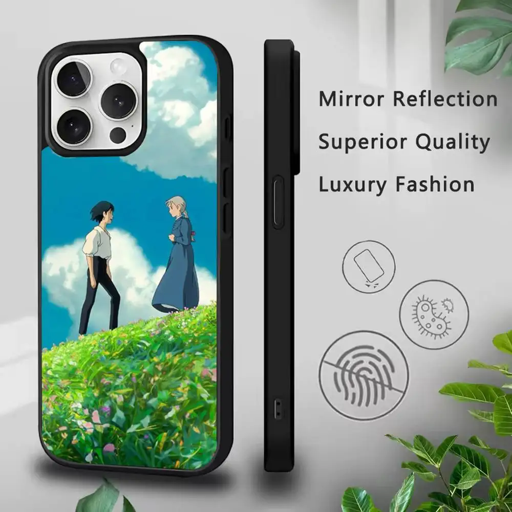 حافظة هاتف H-Howl Anime s-Sophie لهاتف iPhone 17,16,15,14,13,12,11,Pro,Max,Plus,Mini,SE4,E شحن لاسلكي مغناطيسي Magsafe