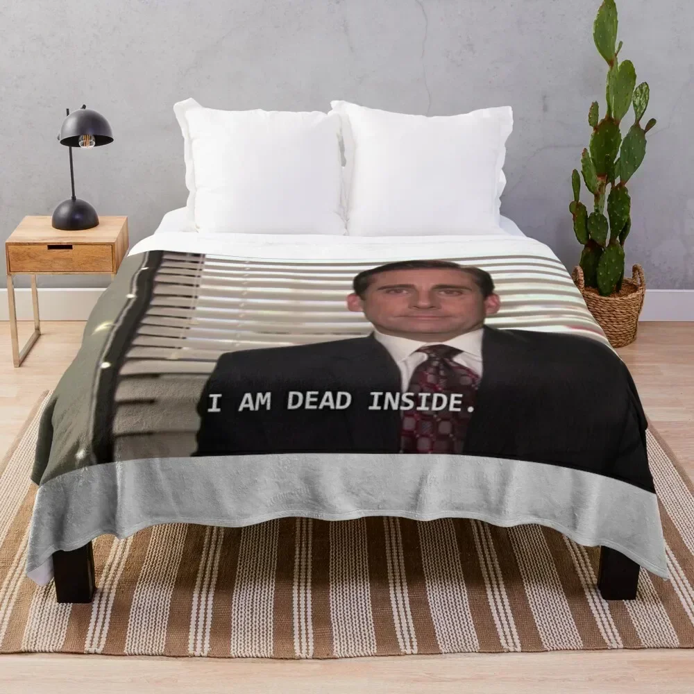 

i am dead inside Throw Blanket Soft Solid Color Blanket for Couch Bed