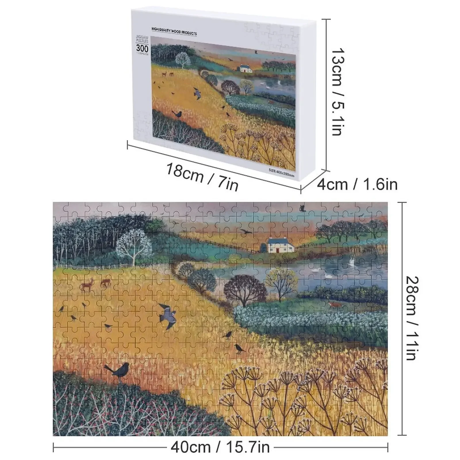 Harvest Home Jigsaw Puzzle Regalo personalizzato Regalo personalizzato Puzzle in legno personalizzato sposato