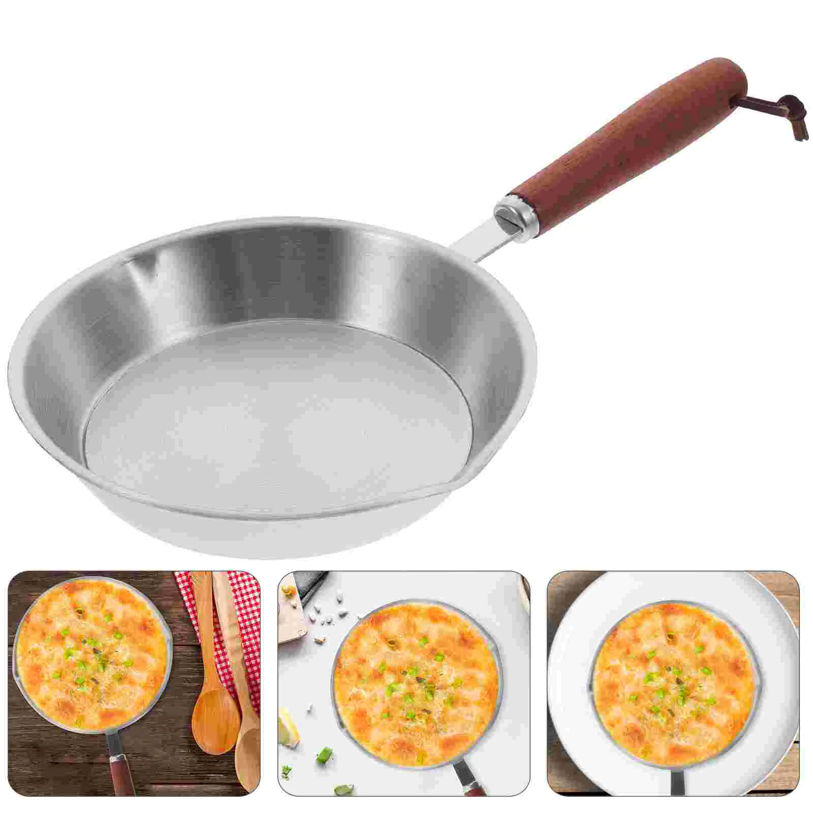 

Stainless Steel Mini Pot Skillet Pan Nonstick Kitchen Fried Egg Small Practical Non-stick Frying Omelet Breakfast