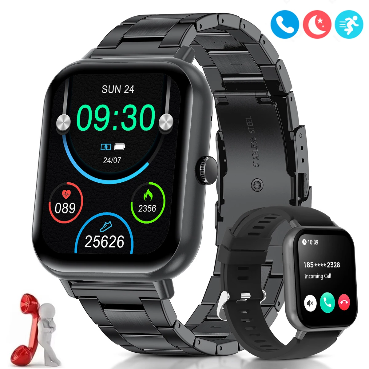 LIGE New Smart Watch Men Women Bluetooth Call Phone Music Fitness Watch Sports Bracelet Heart Rate Monitor Full Touch Smartwatch