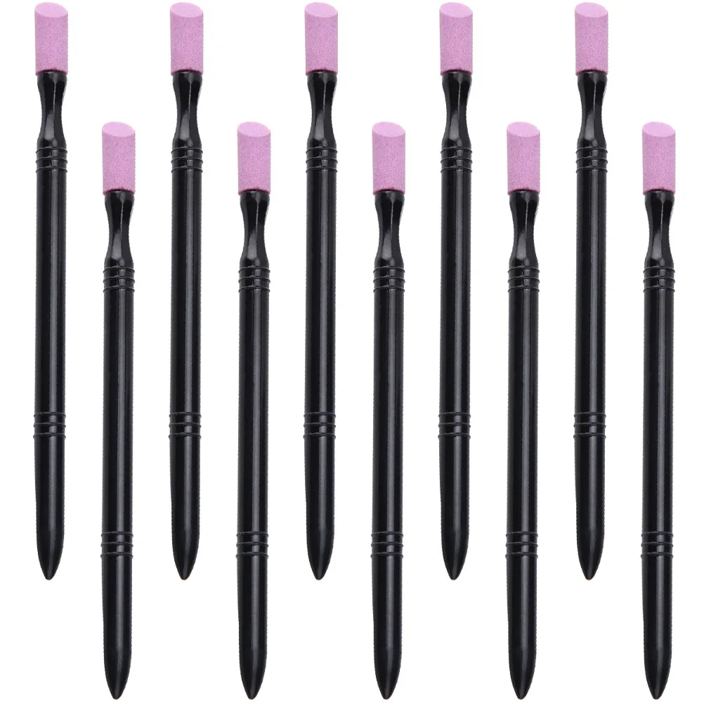 10 قطعة ملف الأظافر غرامة حصى الرملي أداة للأظافر كاذبة الطبيعية مزيل الجلد الميت مانيكير باديكير لوازم #3