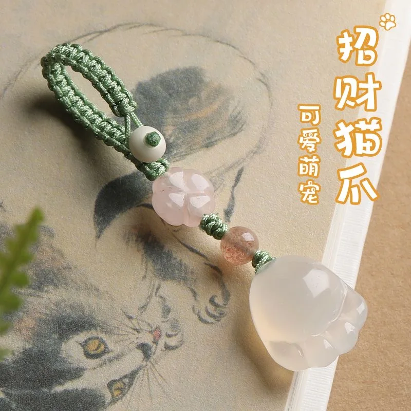 

Cute Lucky Cat Claw Kawaii Car Keychain Charms Strap Lanyard Keyring Pendant Car Gadget Interior Decor Exquisite Gift for Girls