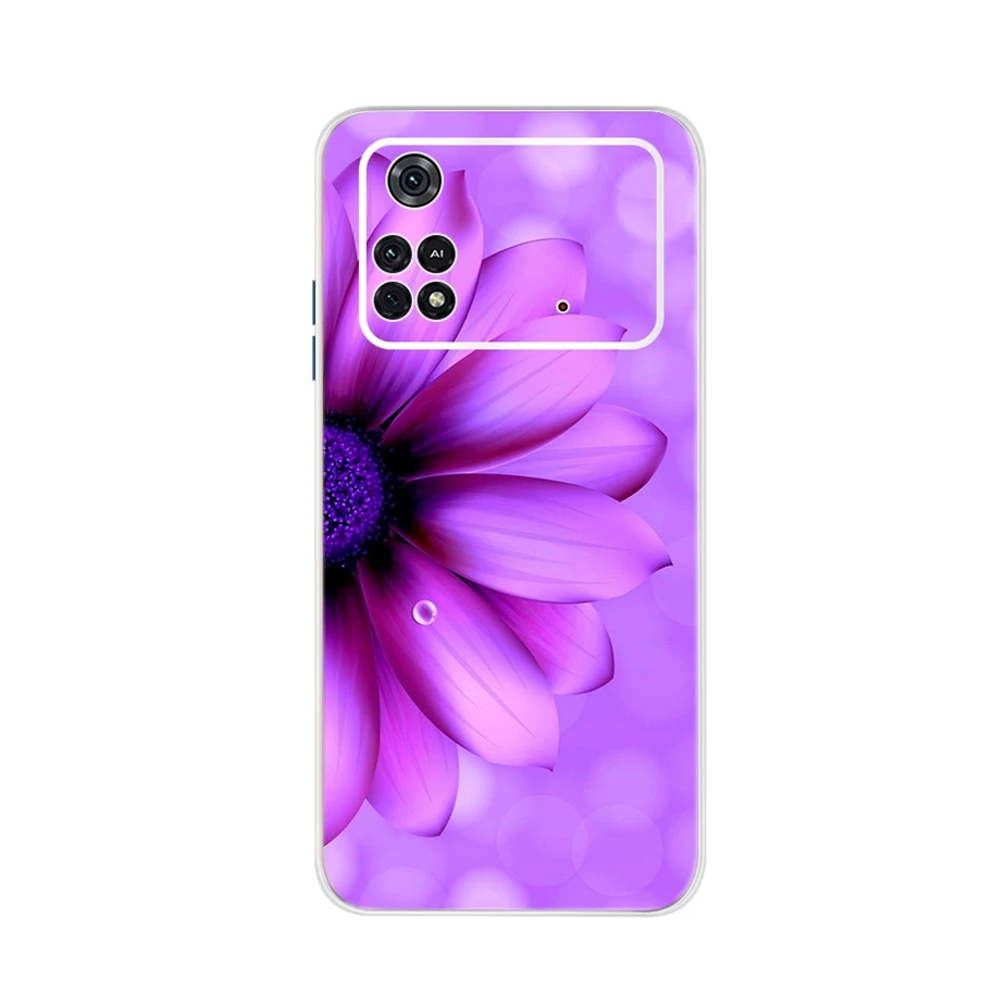 For Xiaomi Poco M4 Pro 4G Case Colorful Painted Cover Soft Silicone Case For Xiaomi Poco M4 Pro 5G PocoM4 Pro Fundas Capa Bumper