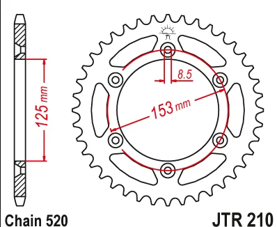 Motorcycle 45 47 48 49 50 51 52 Rear Chain Sprocket For HONDA CR125R CR250R CR500R CRF XR 125 230 250 450 400 600 650 R X L