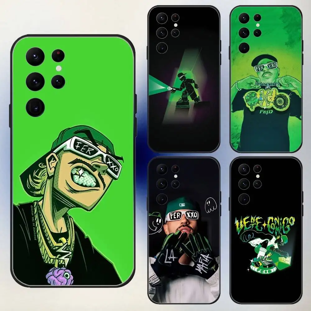 

Feid Ferxxo SIXDO Rapper Phone Case For Samsung S25,24,23,30,21,10,9,Ultra,Plus,Lite,FE,5G Black Soft Case