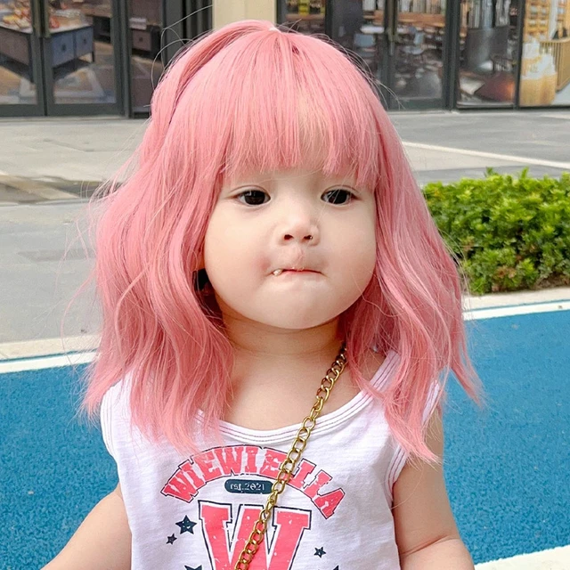 Pink wig child shop