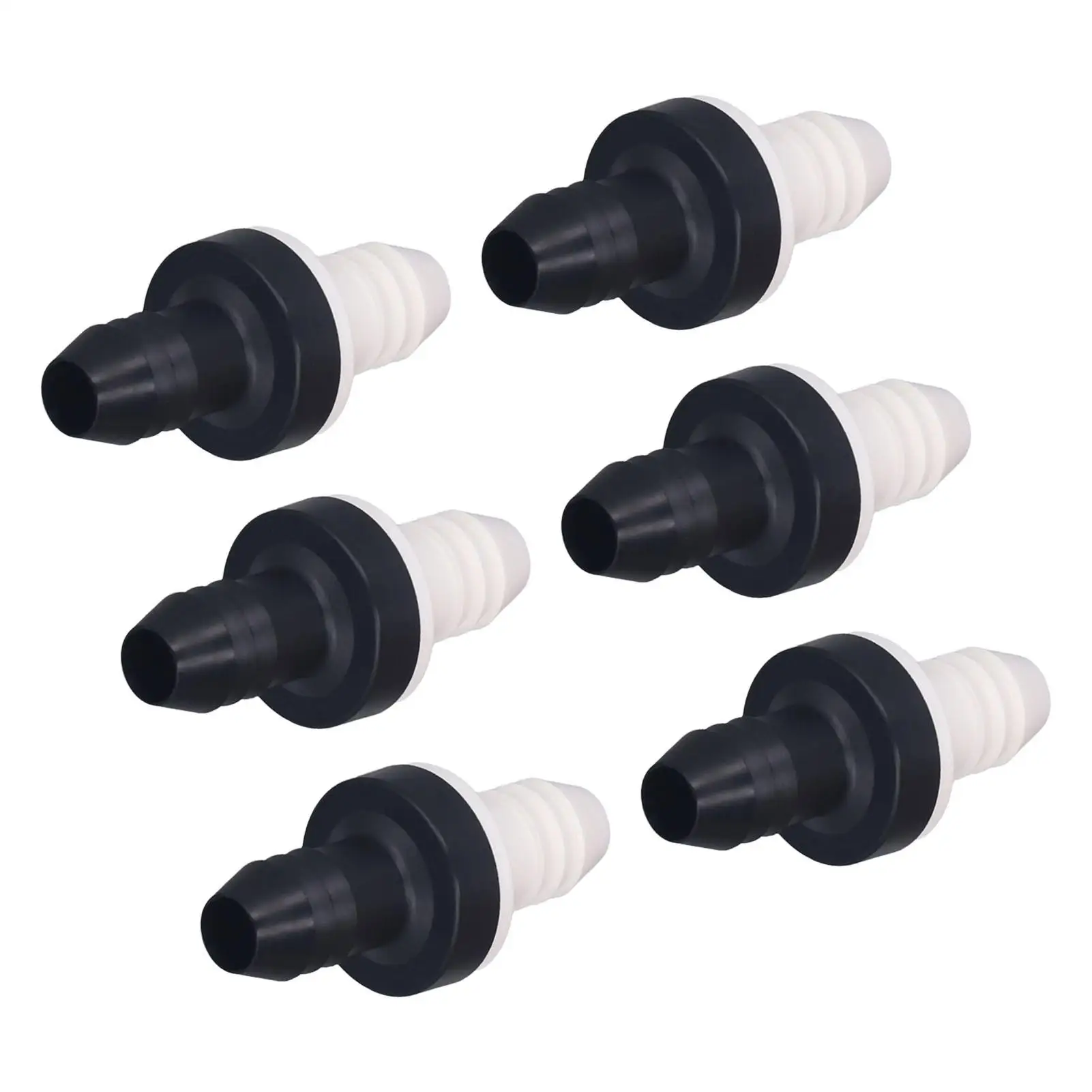 6 Buah Katup Inline Katup Periksa Non Kembali Plastik 3/8 Inci untuk Cairan dan Gas Diameter 10MM