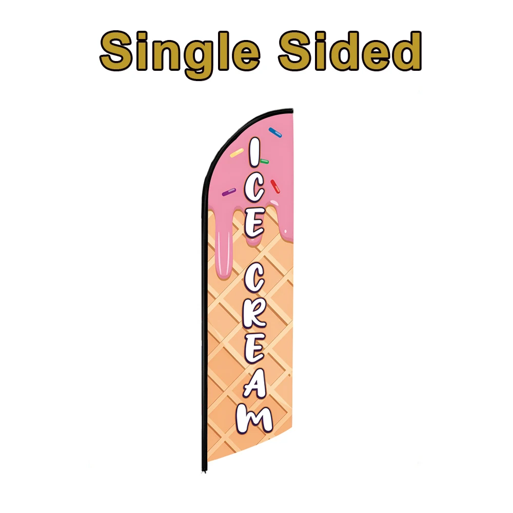 Ice Cream Feather Flag Beach Flag FLAG ONLY Advertising
