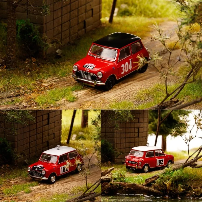 GCD 1/64  Morris MINI Cooper Rallye Monte Carlo 1962-1964 Diecast Car Model Alloy Simulation Collection Toy Gift For Boys