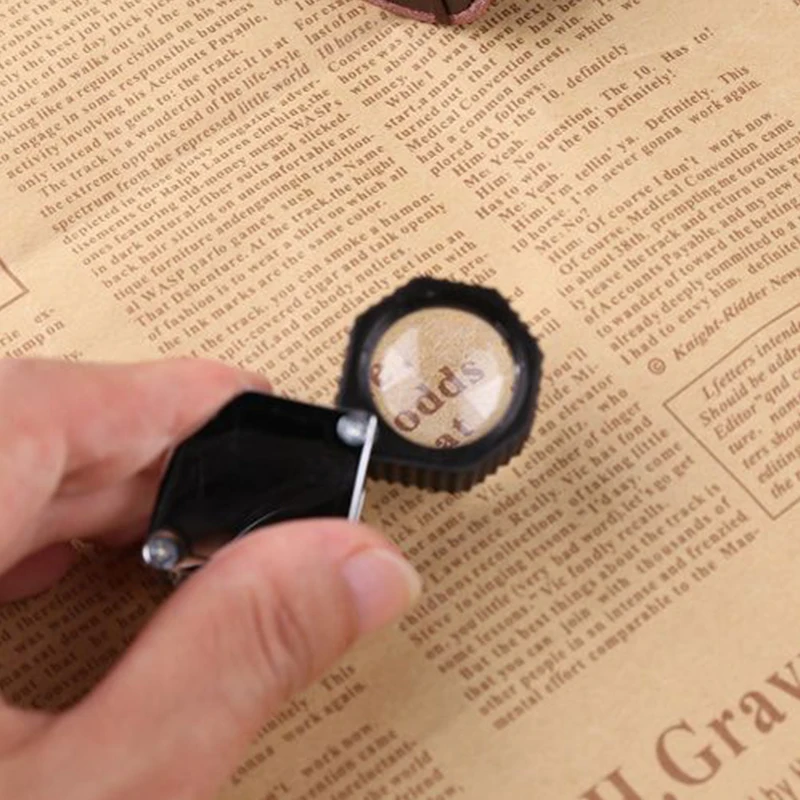 Professional Jeweler's Loupe Hexagonal Rubber Grip 10x 20.5mm Diamond Gems Identify Tools Mini Foldable Magnifier