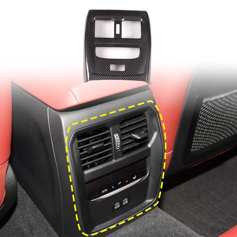 

1Pcs Real Carbon Fiber For BMW 4 Series G22 G23 G26 2020-2025 Car rear exhaust air vent frame decorative sticker Car accessories