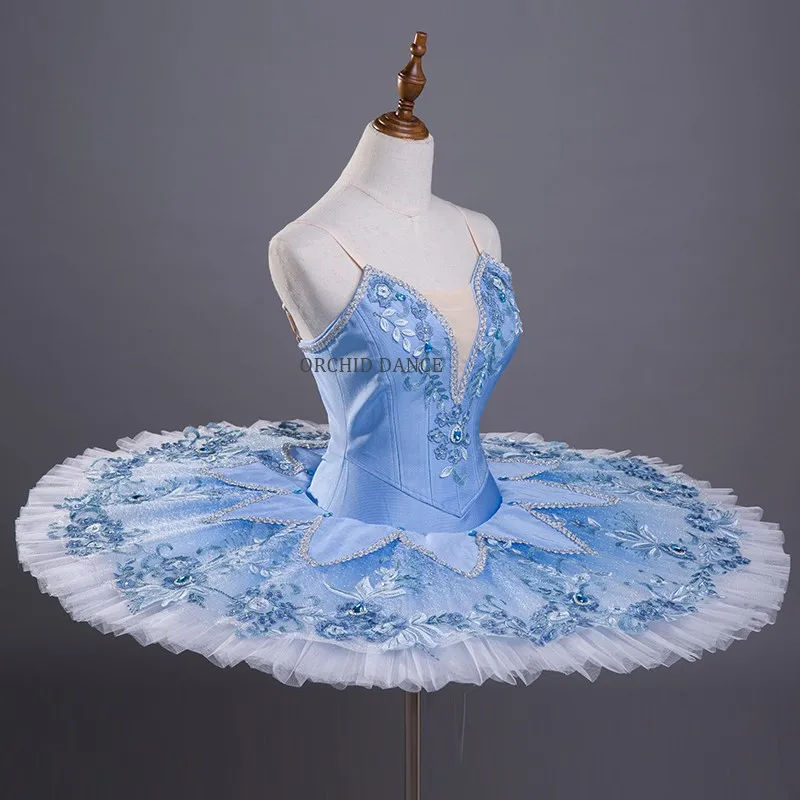 High Quality Custom Size 12 Layers Performance Wear Adult Blue Tutu Ballet Professional