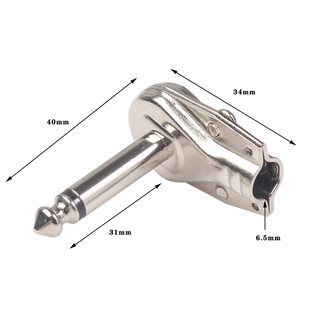 

10pcs Guitar Effect Pedal Connector 6.35mm Plug Adapter Convert 6.5mm to 6.35mm Male Suitable Pedal Board Professional Players