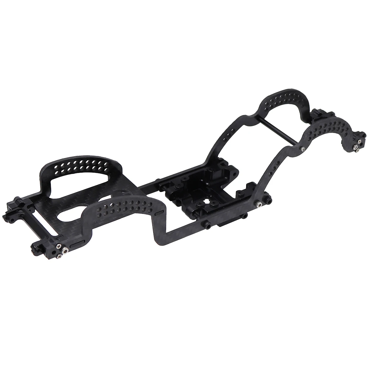 LCG Carbon Fiber Chassis Kit Frame Rail Skid Plate Body For 1/18 RC Crawler TRX4M Bronco Lower Center Gravity DIY Upgrade Part