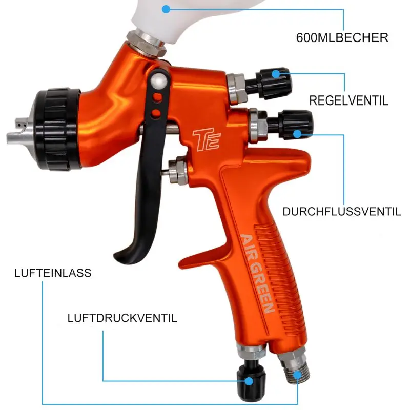 High-end pro pistola a spruzzo 1.3 millimetri trasparente vernice cappotto air vernice regolare 30 centimetri modello di larghezza