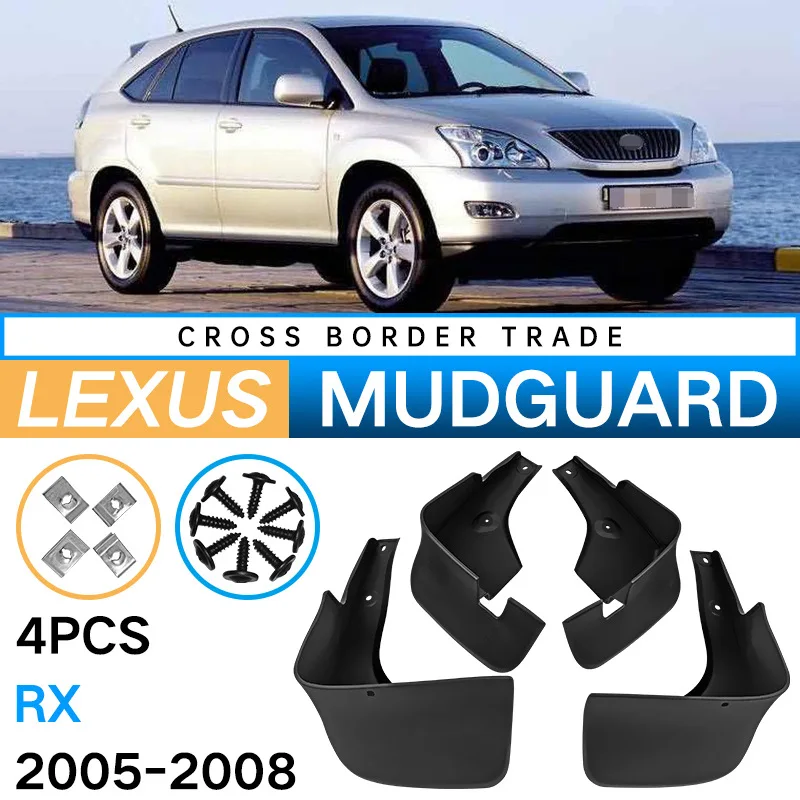 For Lexus RX RX300 RX330 RX350 RX400h 2004 -2009 Mudflaps Mudguards Splash Guards Tire Fender Guards 4PCS/set Car Mud Flaps