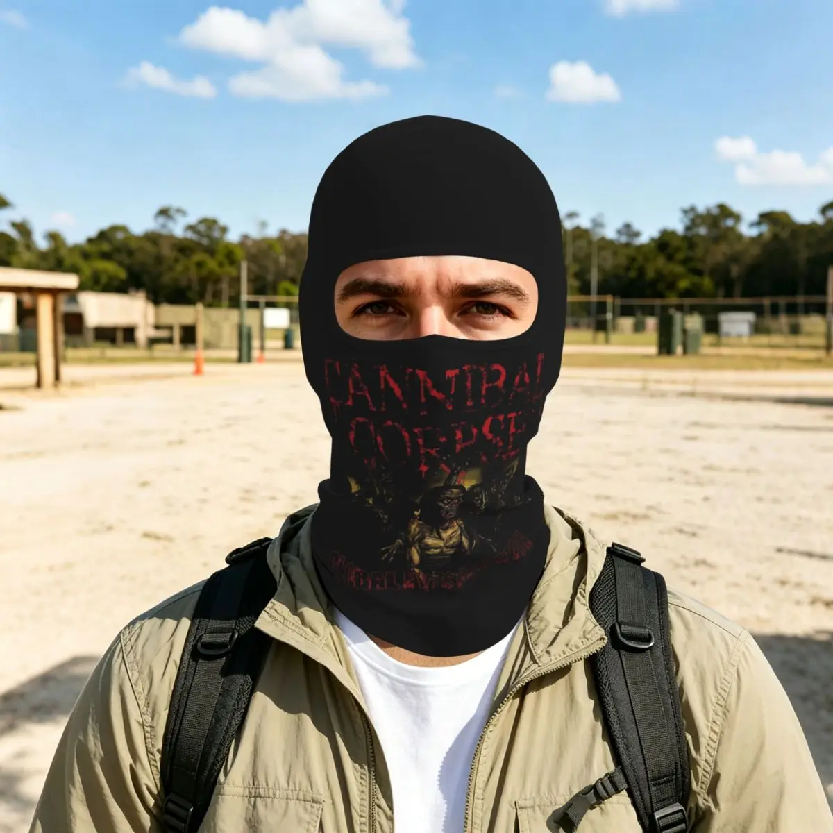 Cannibal Corpse Metal Skateboard Thin Balaclava Full Face Mask Sun Protection Neck Gaiter For Motorcycle Cycling Fishing Outdoor