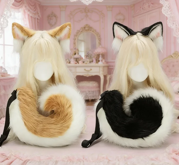 

Реалистичные уши и хвост шиба-ину для косплея, аксессуар для костюма животного на Хэллоуин, для фестивалей и вечеринок