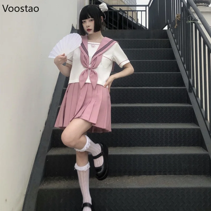 女性のための日本のカワイイプリーツスカート,学生のための刺skirt花柄のセクシーな原宿服