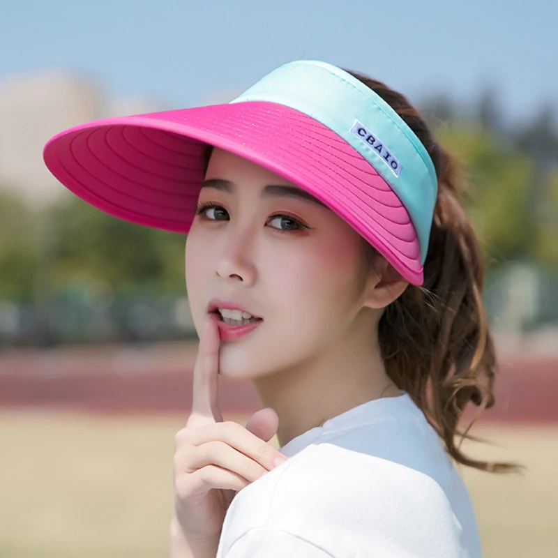 

Summer Women's Sun Visor Caps Baseball Hats with Wide Brim Adult Beach Top Hats Girls Baseball Caps UV Protection Hat Outdoor