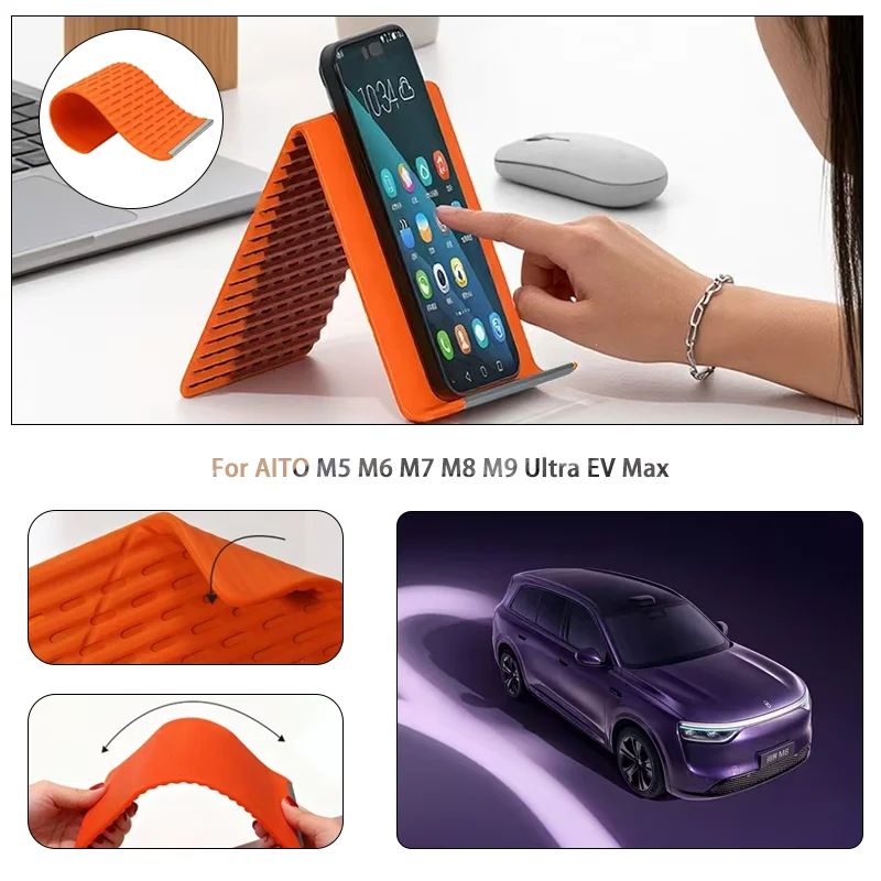 Flexible Foldable & Transformable Stand For AITO M5 M6 M7 M8 M9 Ultra EV Max car phone holder