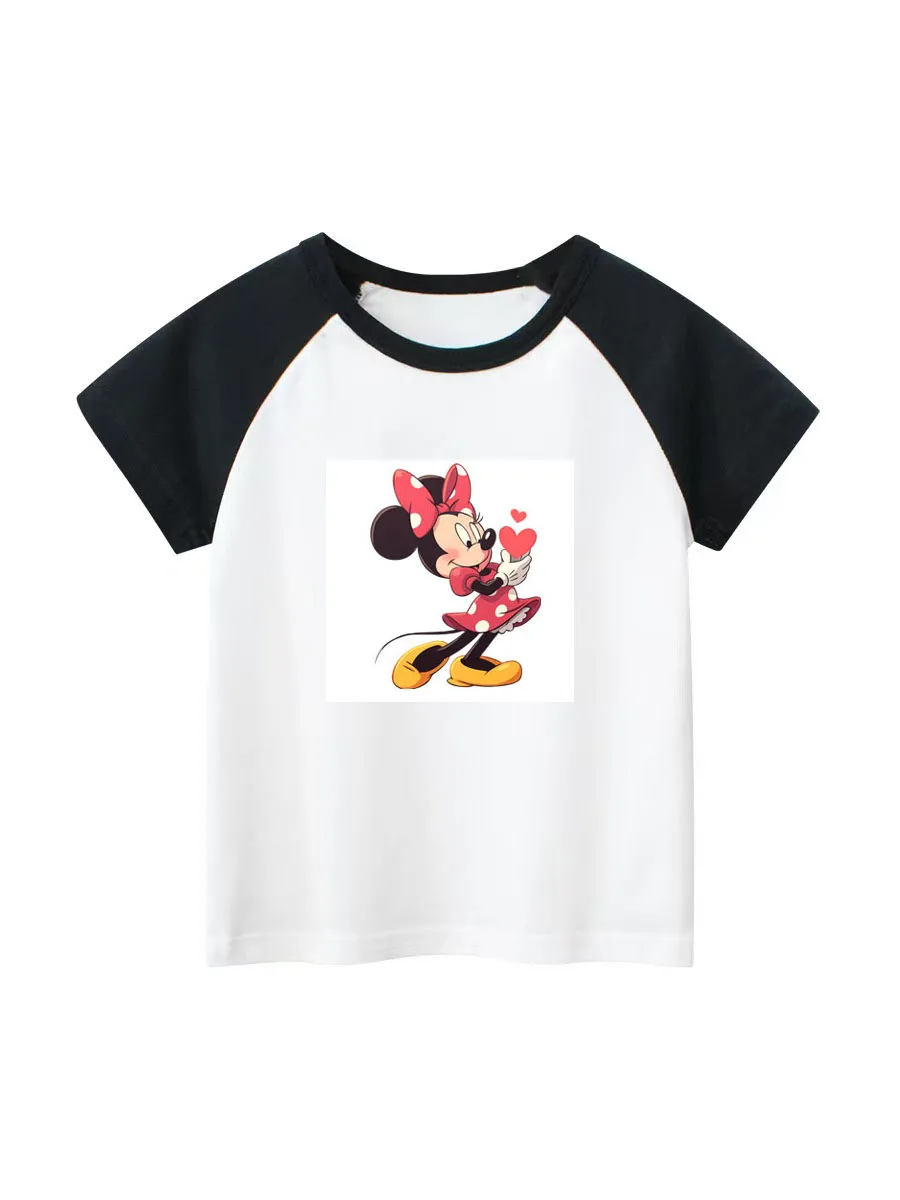 

Mickey Kids Clothing Tees Summer Printed Cartoon Fashion Short Sleeve Boys T-shirt Popular Design Children's T Shirts Crewneck