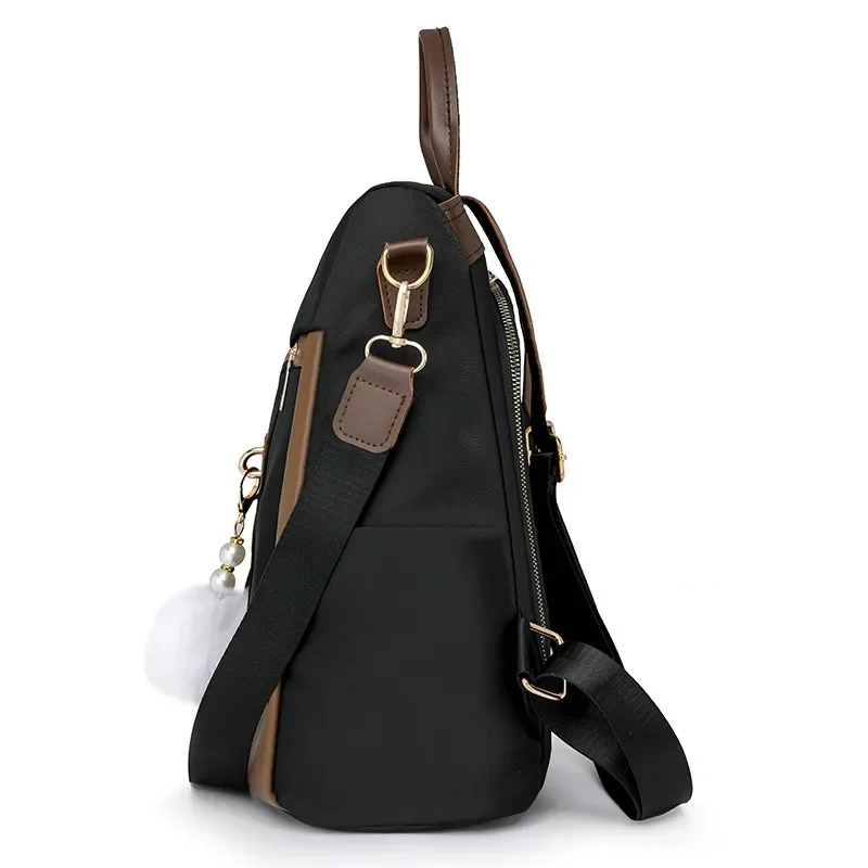 Women Backpack Large Capacity Ruchsack Black Purse School Handbag Waterproof Oxford Casual Travel Shoulder Female Bag