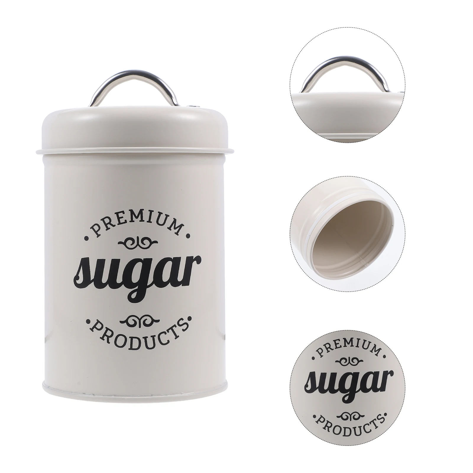 

Sealed Storage Airtight Coffee Canisters Iron Food Coffee Containers Containers Lids Grain Jars Kitchen Practical