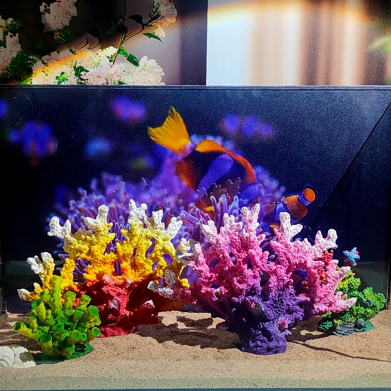 1pc Fish Tank Aquarium Small Ornaments Colorful Simulation Coral Water Artificial Plants Aquarium Decorations Accessories Gifts