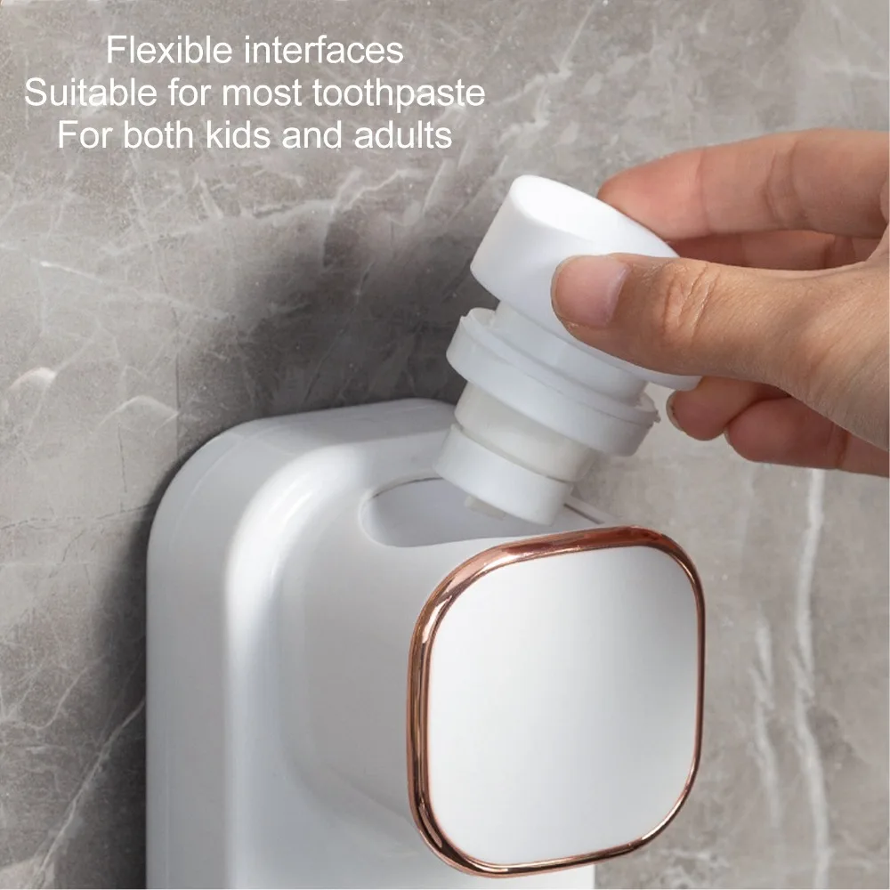 PS, PC, ABS Toothpaste Dispenser USB Powered Easy Install Toothpaste Squeezer Wall Mounted White Black Green Toothbrush Holder