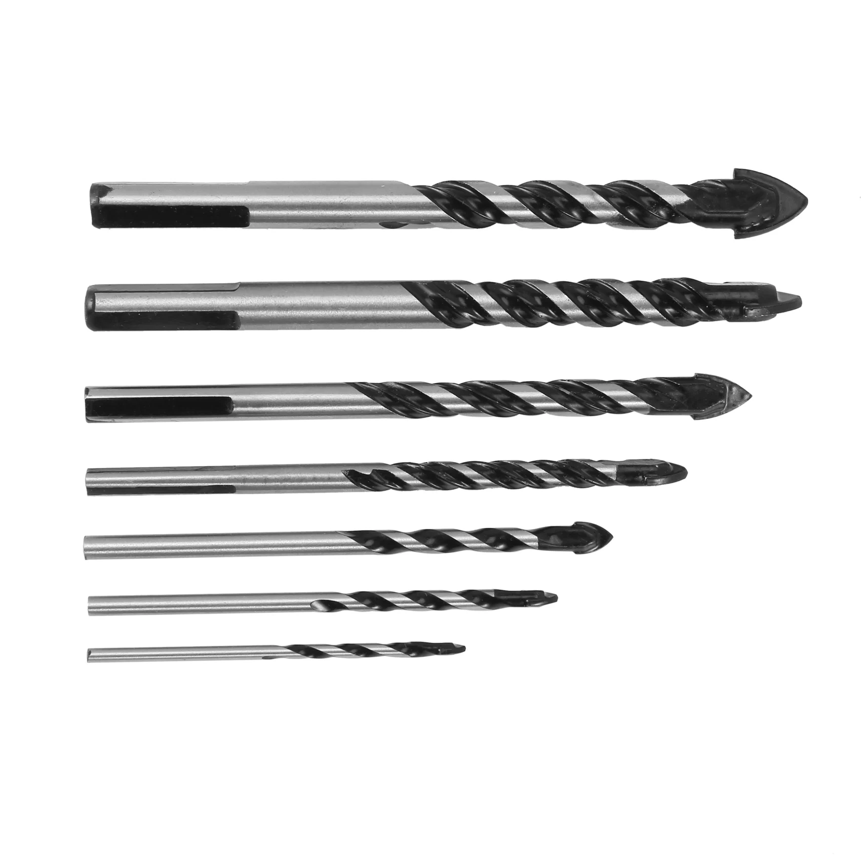 Set di punte da trapano in carburo di tungsteno per piastrelle di ceramica in gres porcellanato specchi in vetro per pareti in mattoni di cemento muratura in plastica e legno (3 4 5 6