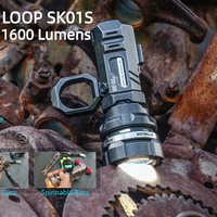 LOOP SK01S LED Rechargeable Flashlight 1600 Lumens 500 Meters Beam Distance