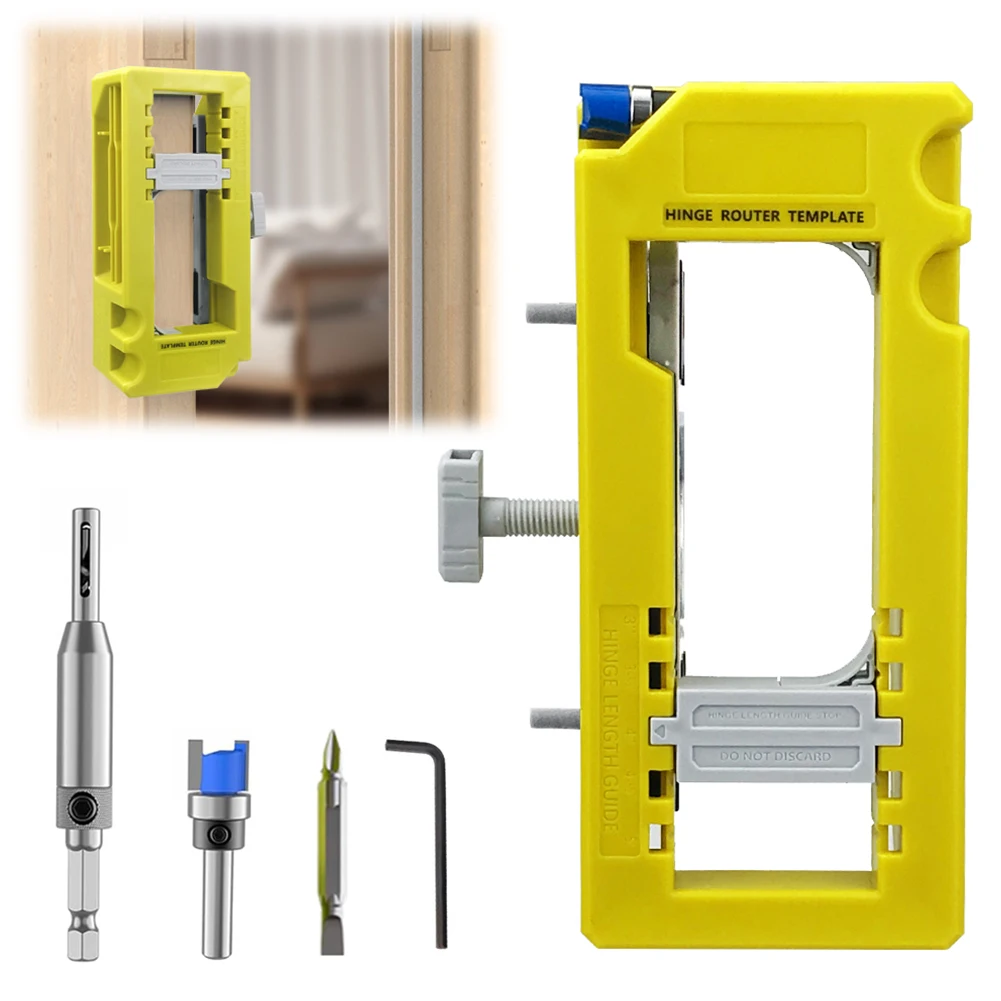 

Door Hinge Mortiser Hinge Installation Kit Door Hinge Router Template for 3 Inch To 5 Inch Hinges