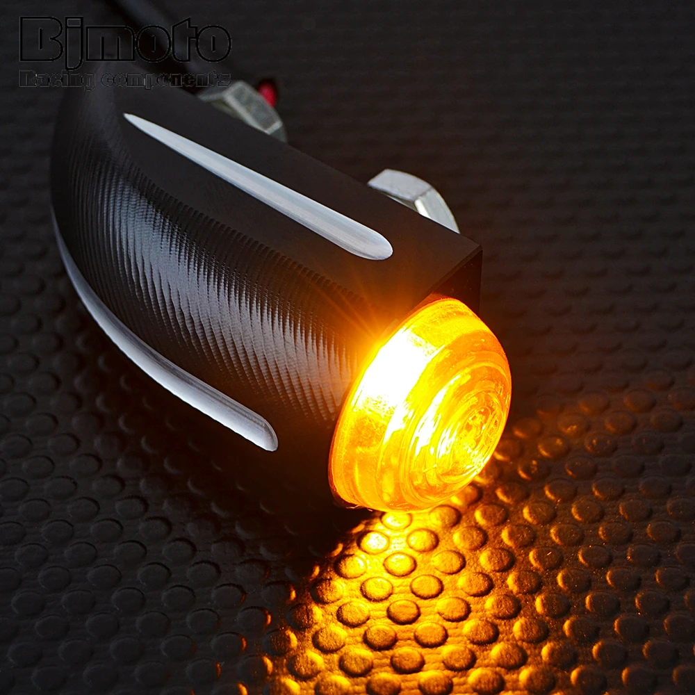 Motorcycle Turn Signal LED with half-bullet shape Blinker Lights Amber flasher Signal For Harley Touring Softail Sportster