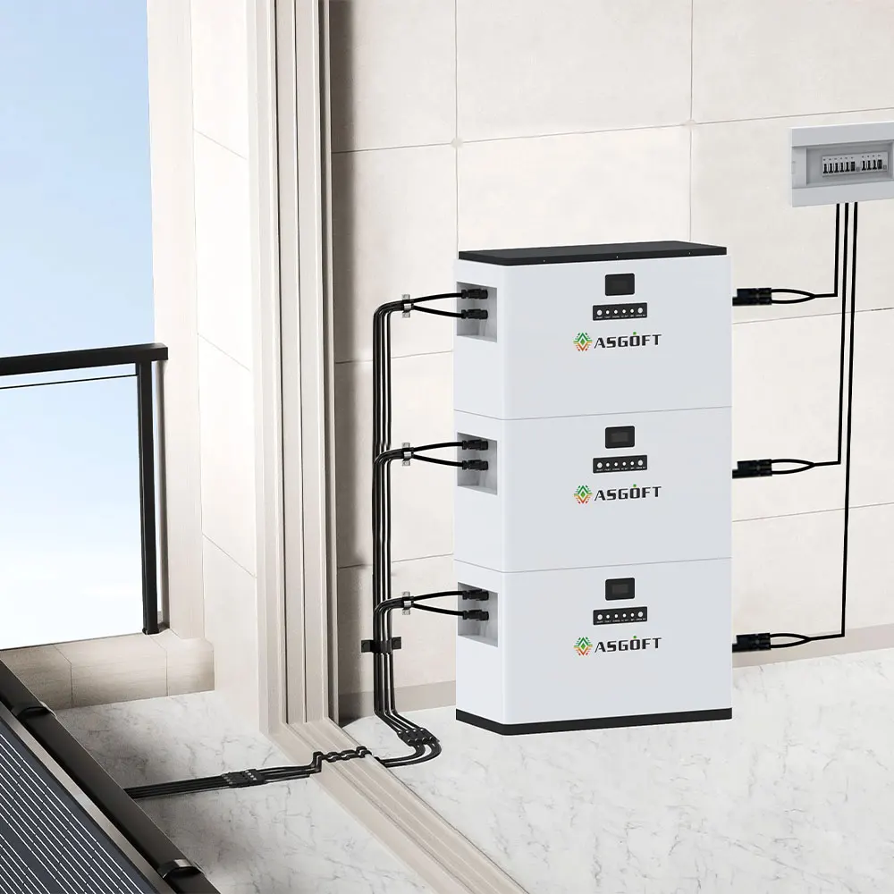 EU Stock 3.8KWH 7.6KWH 22.8KWH Lithium Ion MPPT 51.2V 72Ah On Off Grid Balcony Solar Energy Storage System IP65 Waterproof