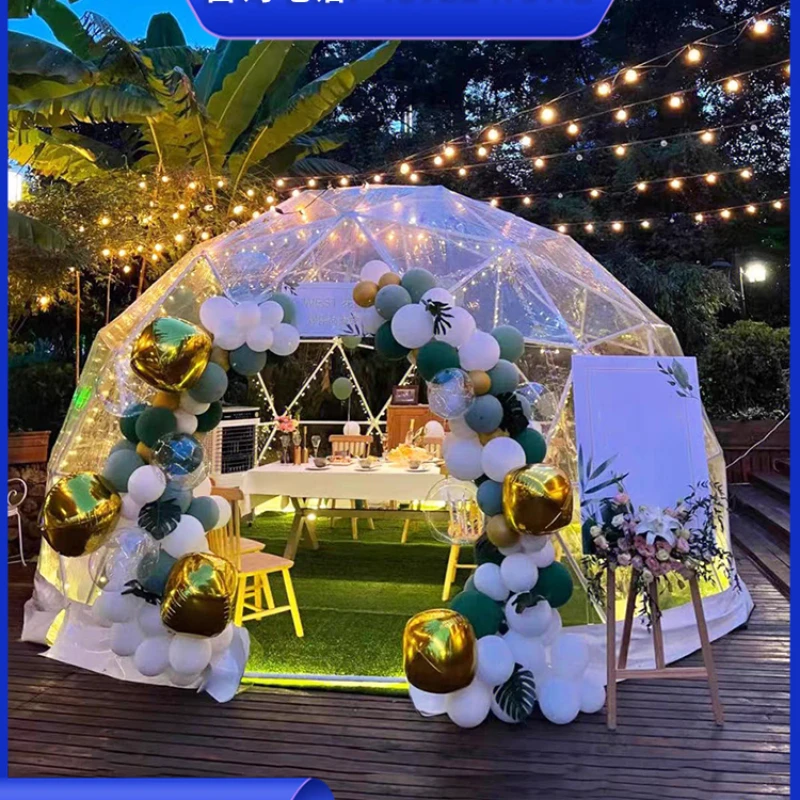 Star Room Transparent Bubble House Hotel Restaurant Outdoor Sunroom Camping Tent Spherical Star Tent