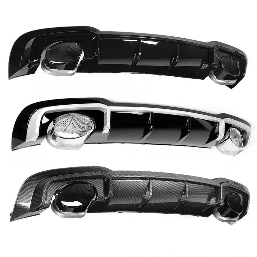 Voor Rs3 Achterbumper Diffuser Lip Met Voor Abt Uitlaat Tip Geschikt Voor Audi A3/S3 8V 2017 2018 2019 2020