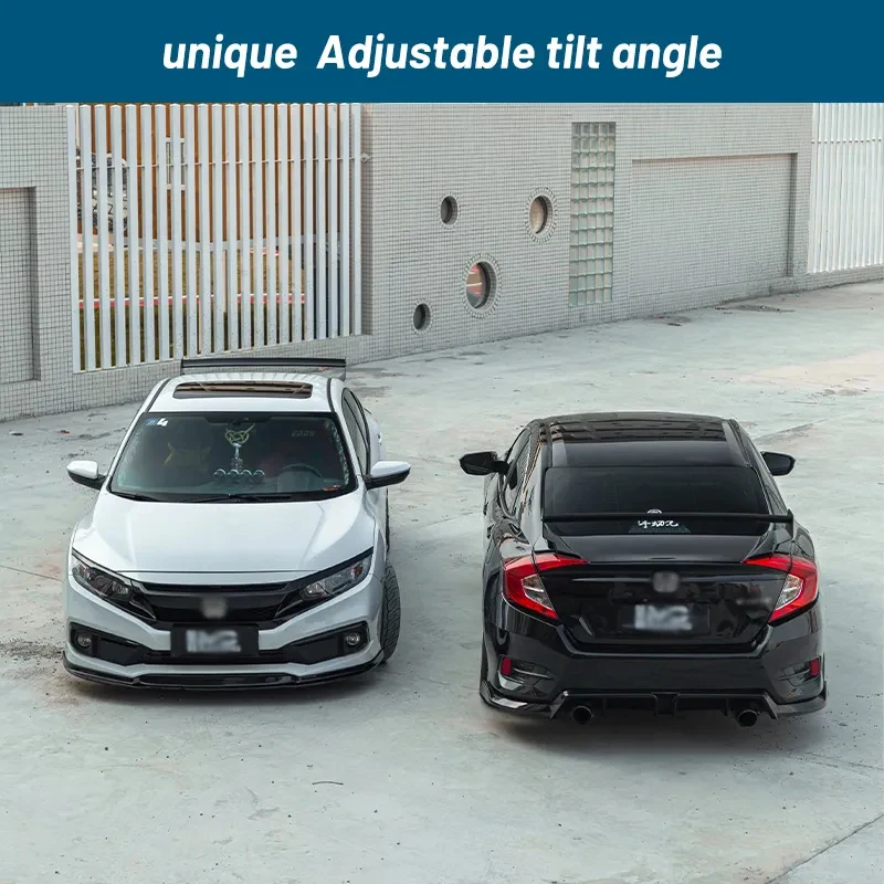 For 2016-2019 Honda Civic 10th Gen Sedan FC1 FC2 Racing Style New Adjustable MUGEN JDM Spoiler Rear Trunk Lid Wing Accessories