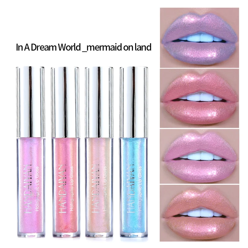 Makeup HANDAIYAN Long Lasting Moisturizing Hime Color Dazzling Pearl Light Polarized Lip Gloss Lip Glaze