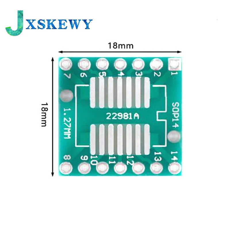 10PCS TSSOP14 SSOP14 SOP-14 SOP14 to DIP14 PCB Transfer Board DIP Pin Board Pitch Adapter