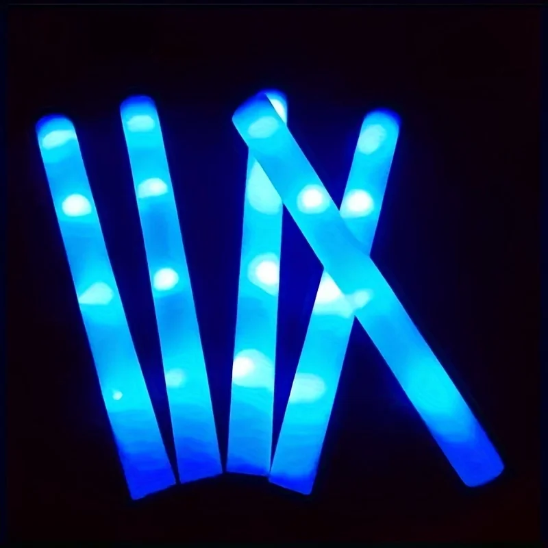 20/30pcs Led Foam Sticks Glow Sticks Blue Light Up Baton Wands LED Fluorescent Stick Glow in The Dark Party Supplies for Parties