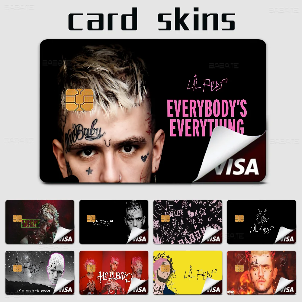 

Lil Peep Lil Bo Peep Fashion Cute Cartoon Cat Painting Anime Game Unique Film Sticker Case Skin For Credit Card No Chip