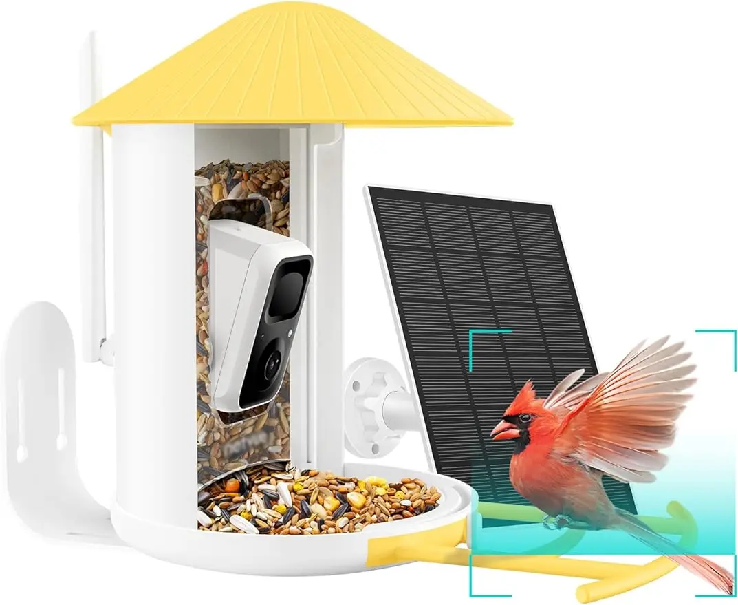 NETVUE Birdfy AI - Smart Bird Feeder with Camera with Solar Panel, Free AI Forever, Auto Capture & Identify 6000+ Bird Species,