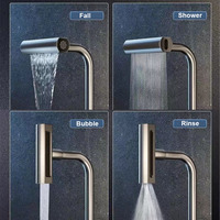 4 Mode Bathroom Basin Faucet Kitchen Sink Faucet Stainless Steel Hot and Cold Tap Toilet Water Mixer Tap Bathroom Accessories
