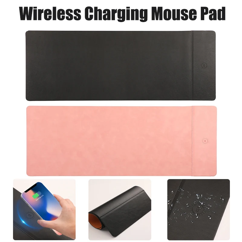 

Multifunctional Wireless Mouse Pad Fast Charging Office Desk Mat Waterproof Desk Pad Gaming Mousepad Desk Writing Pad for Home