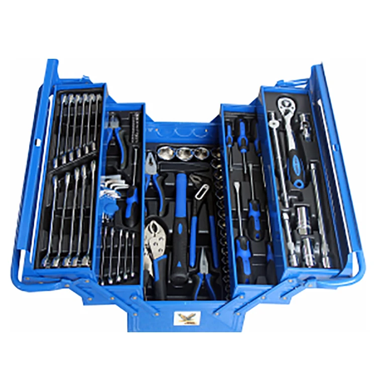 Car Repairing 86 pcs Hand Socket Security Household Auto Tools Case Wrench Socket Set Mechanical Metal Box Hand Tool Set box