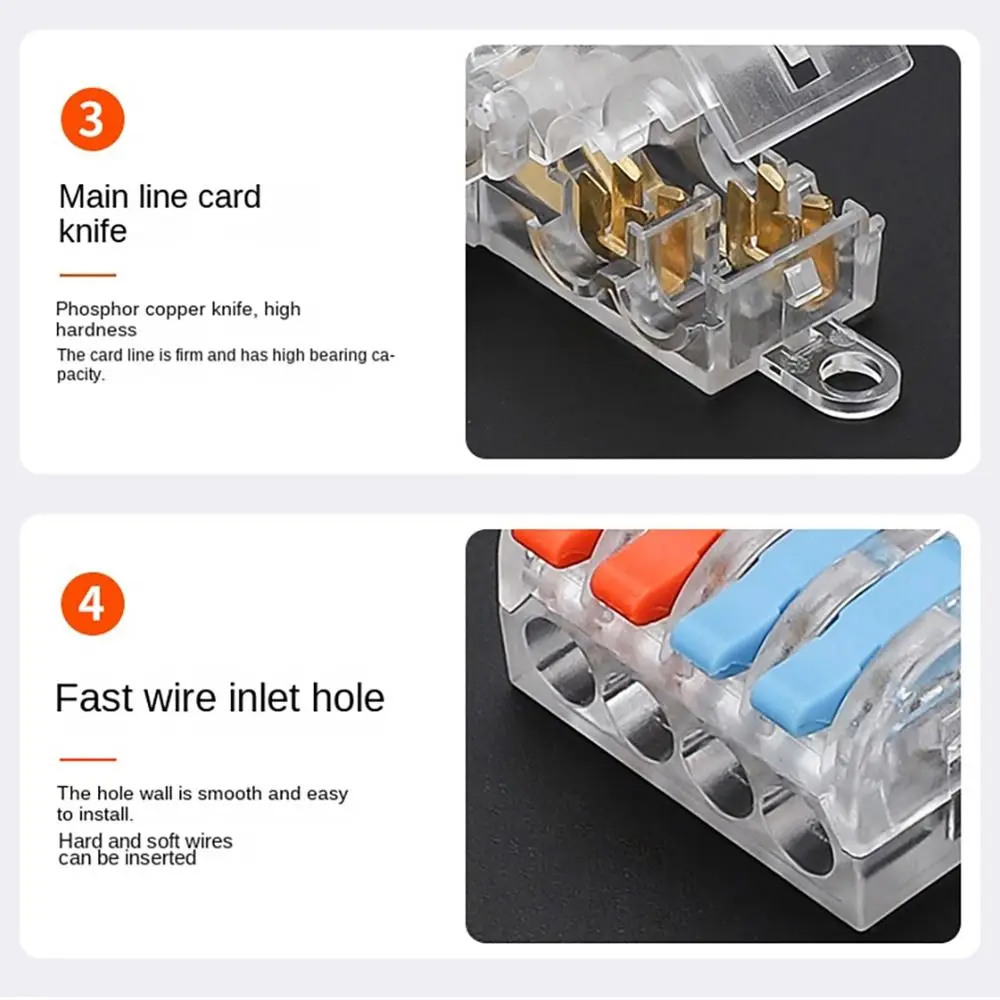 Quick Electrical Cable Splice Mini Quick Terminal Block T type Universal Compact Fast Connector Wire Connector Electrical