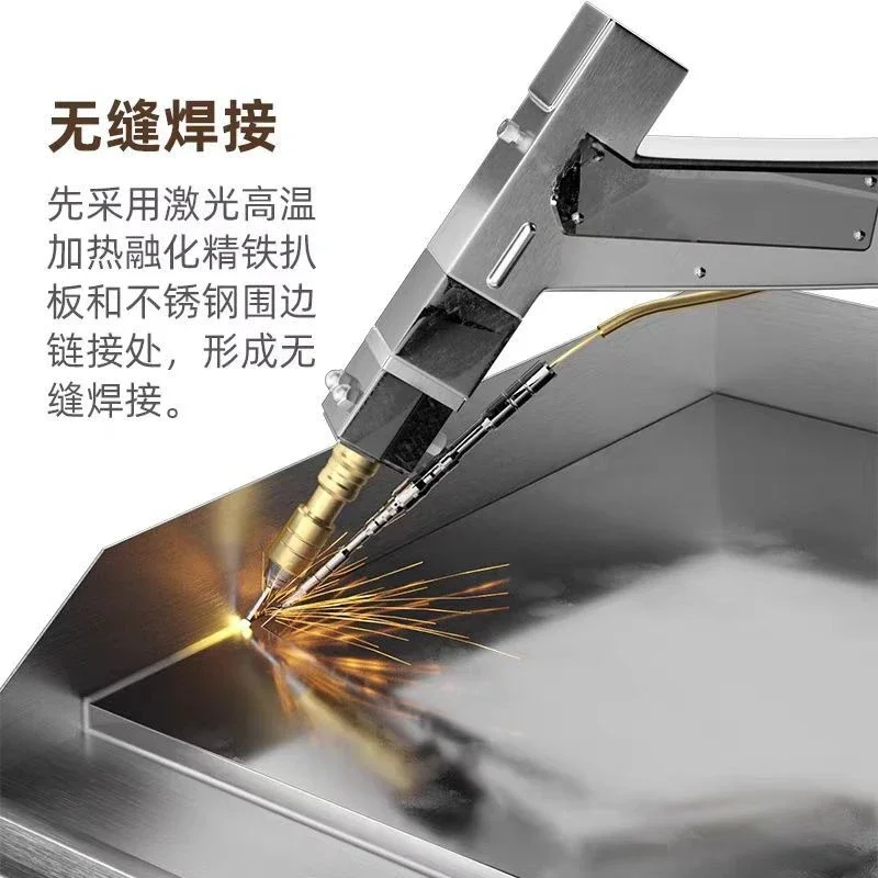 موقد شواء الغاز الكهربائي التجاري تيبانياكي فطيرة كهربائية شريحة لحم الحبار المقلي #4